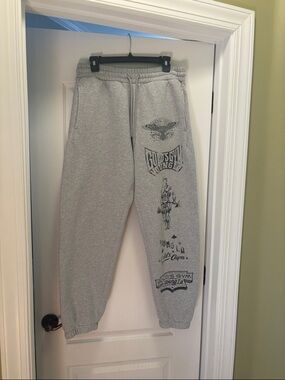 YoungLA Gray Graphic Sweatpants